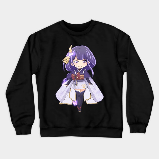 Chibi Raiden Shogun Crewneck Sweatshirt by ArachanShop